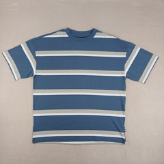 Edgar + Ash Medium Mens T Shirt Boxy Drop Shoulder Skater 90s Stripe 23×27