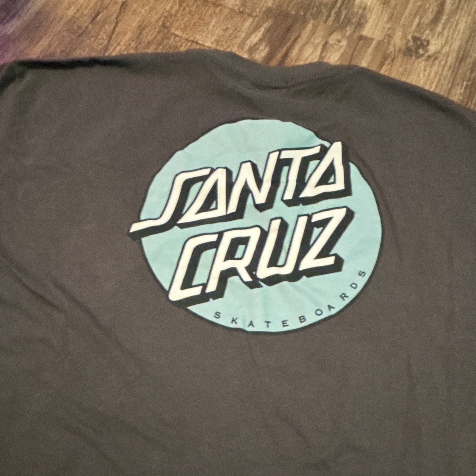 Santa Cruz Men’s Black Logo Graphic Double-Sided Crew Neck Cotton Tee Size M gallery