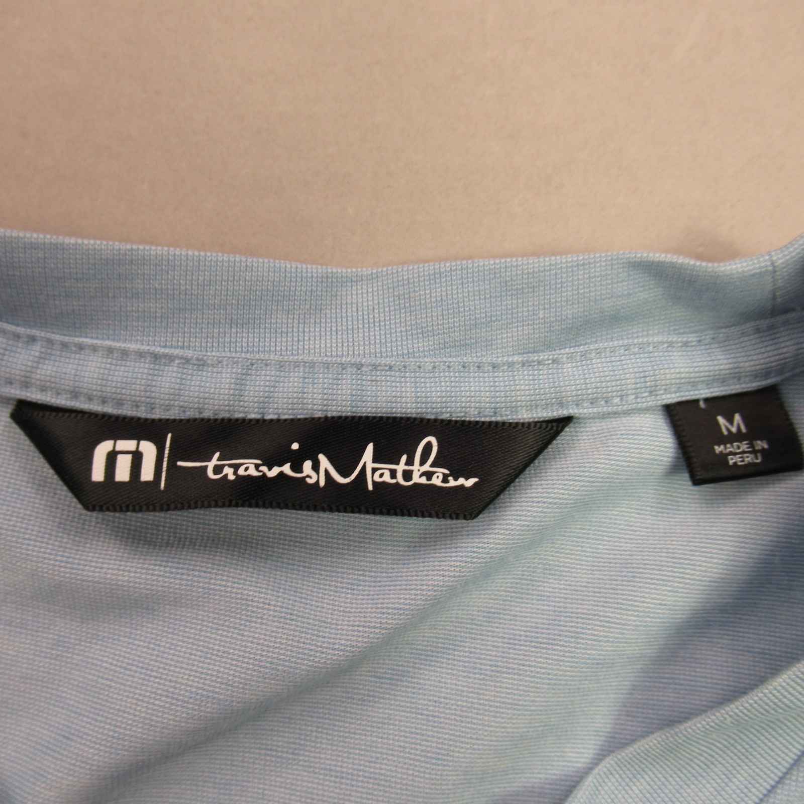 Travis Mathew Shirt Mens Medium Short Sleeve Crew Neck Blue Casual gallery