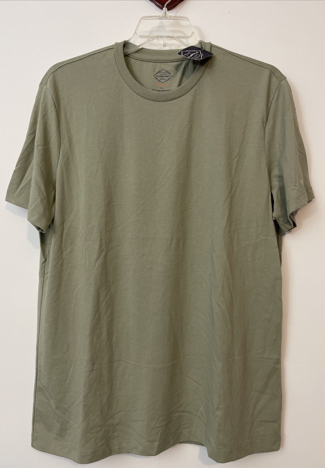 St Johns Bay Mens XL Green Super Soft Short-Sleeved Crewneck Tshirt NWT! A671 gallery