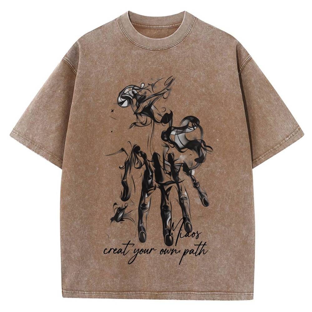 100% Cotton Oversized T-Shirt, Smoke Hand Art Vintage Streetwear Unisex Tee gallery
