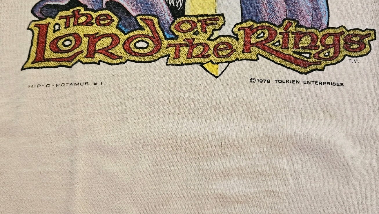 Rare Vintage 70s Tolkien Lord Of The Rings Gandalf 1978 T Shirt Small gallery