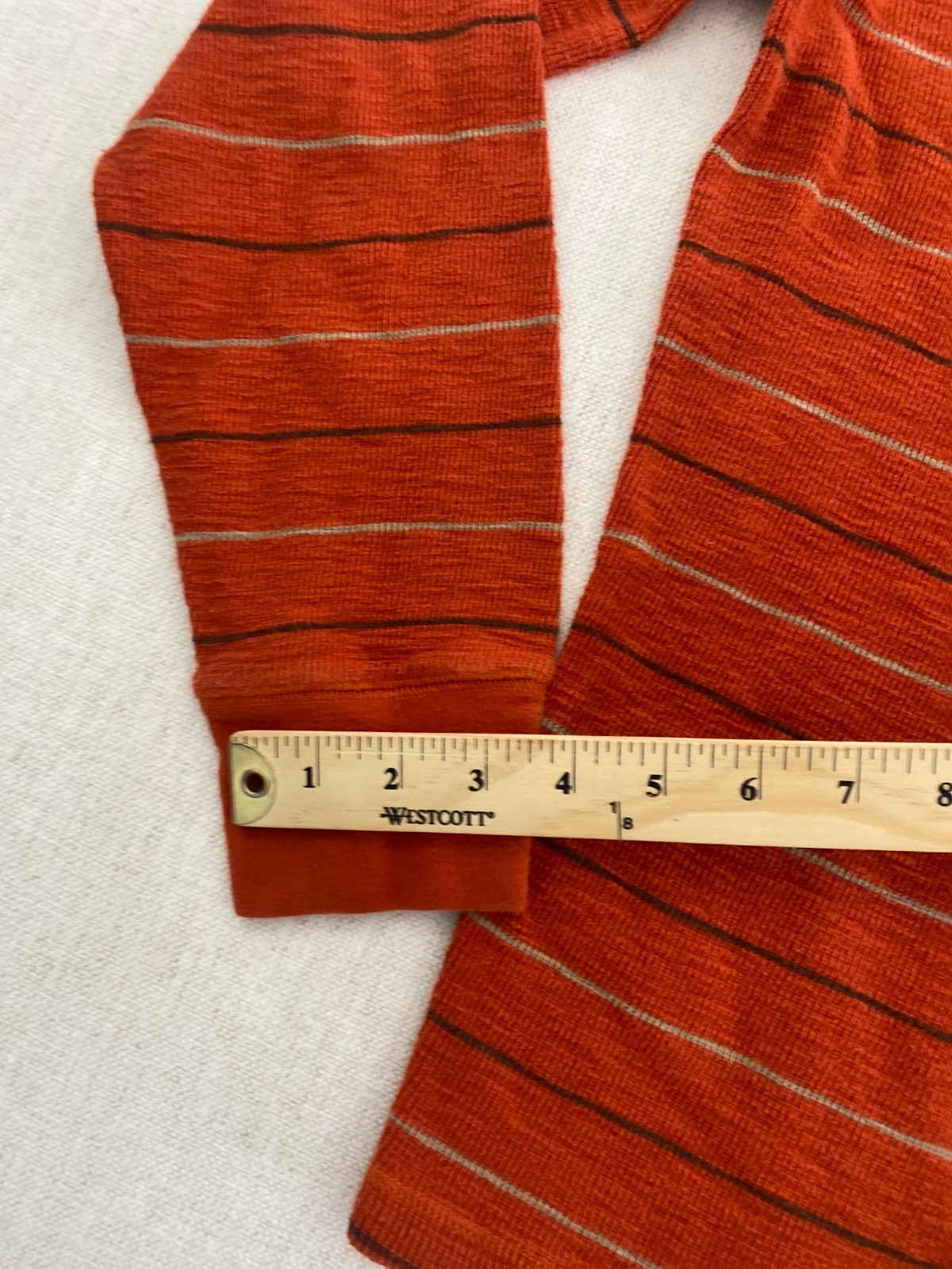 Banana Republic T-Shirt Mens Large Rust Orange Ribbed Cuffs Henley Pullover gallery