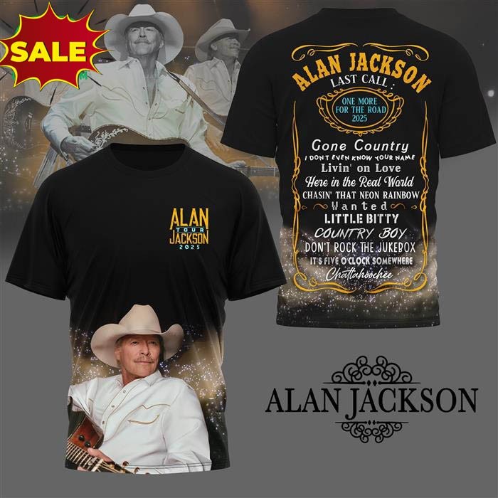 NEW Alan Jackson Gift For Fans All Size 3D T Shirt AA09