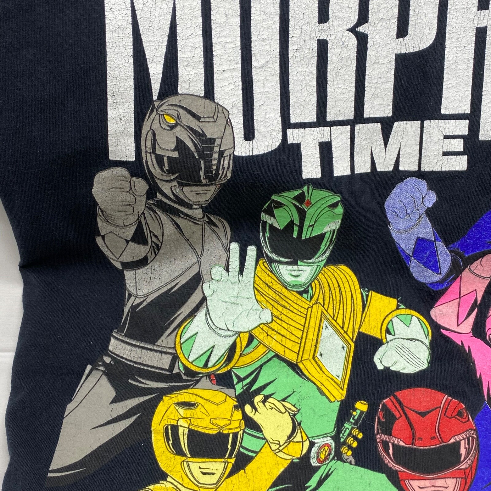 Mighty Morphin Power Rangers Graphic Print T shirt Size 2XL gallery