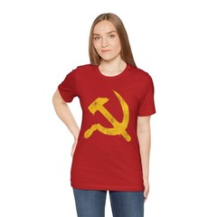 Hammer & Sickle T-Shirt | Yellow Graffiti Communist Soviet Symbol Tee Shirt
