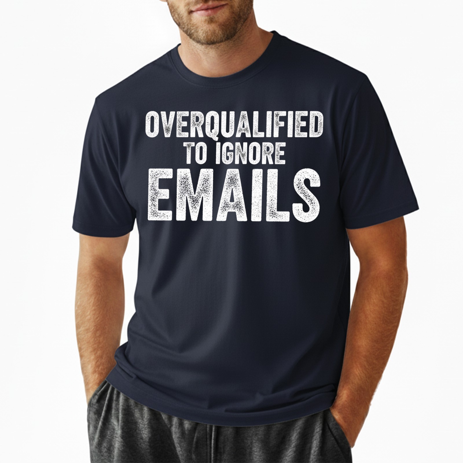 Overqualified to Ignore Emails Office Humor T-Shirt, Work from Home Funny Tee gallery