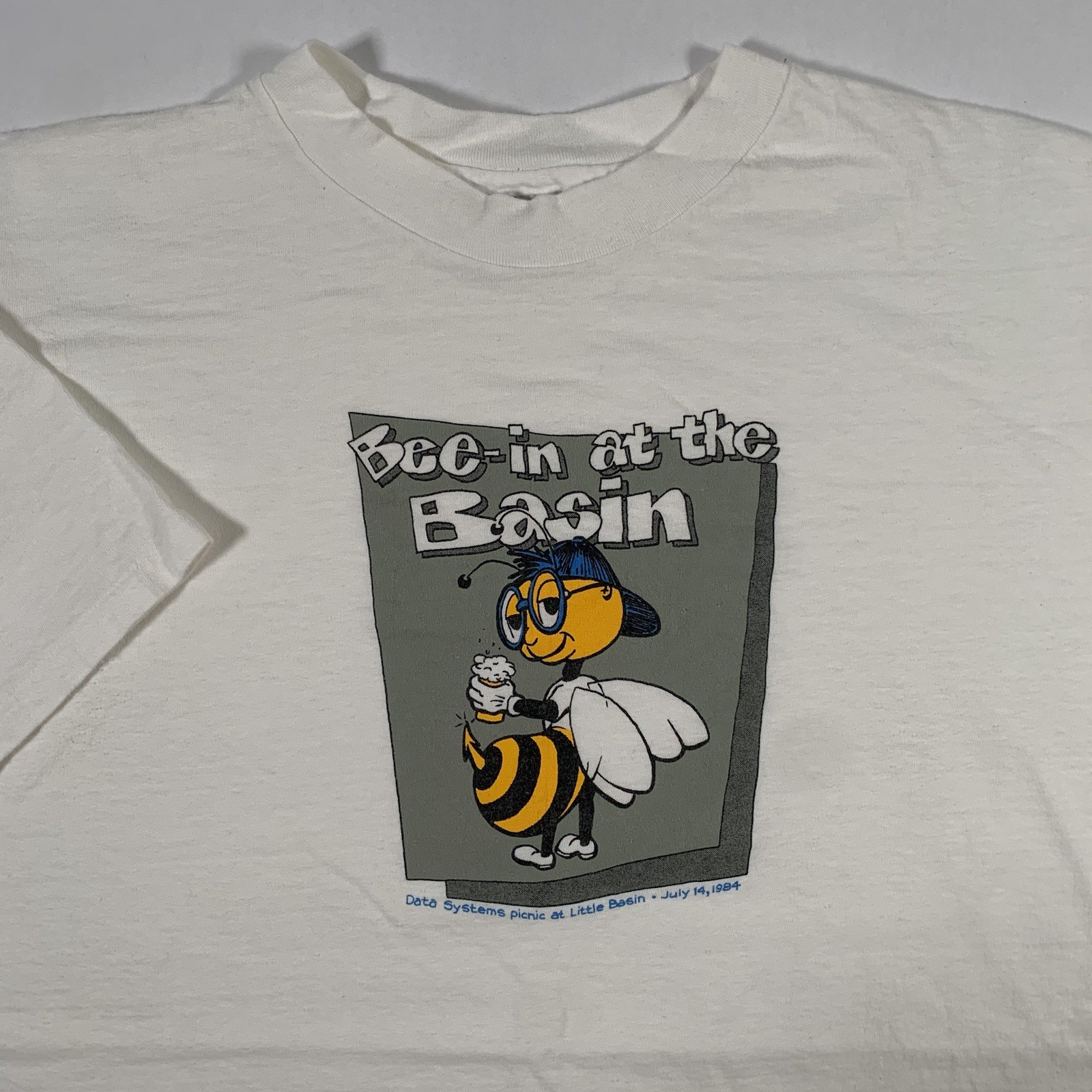 VTG 90s HP Hewlett-Packard Bee Basin T-Shirt Mens XL X-Large Computer Tech