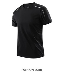CHRLCK Men Quick Dry Running T Shirt Breathable Hiking Fishing Outdoor Tee Gift