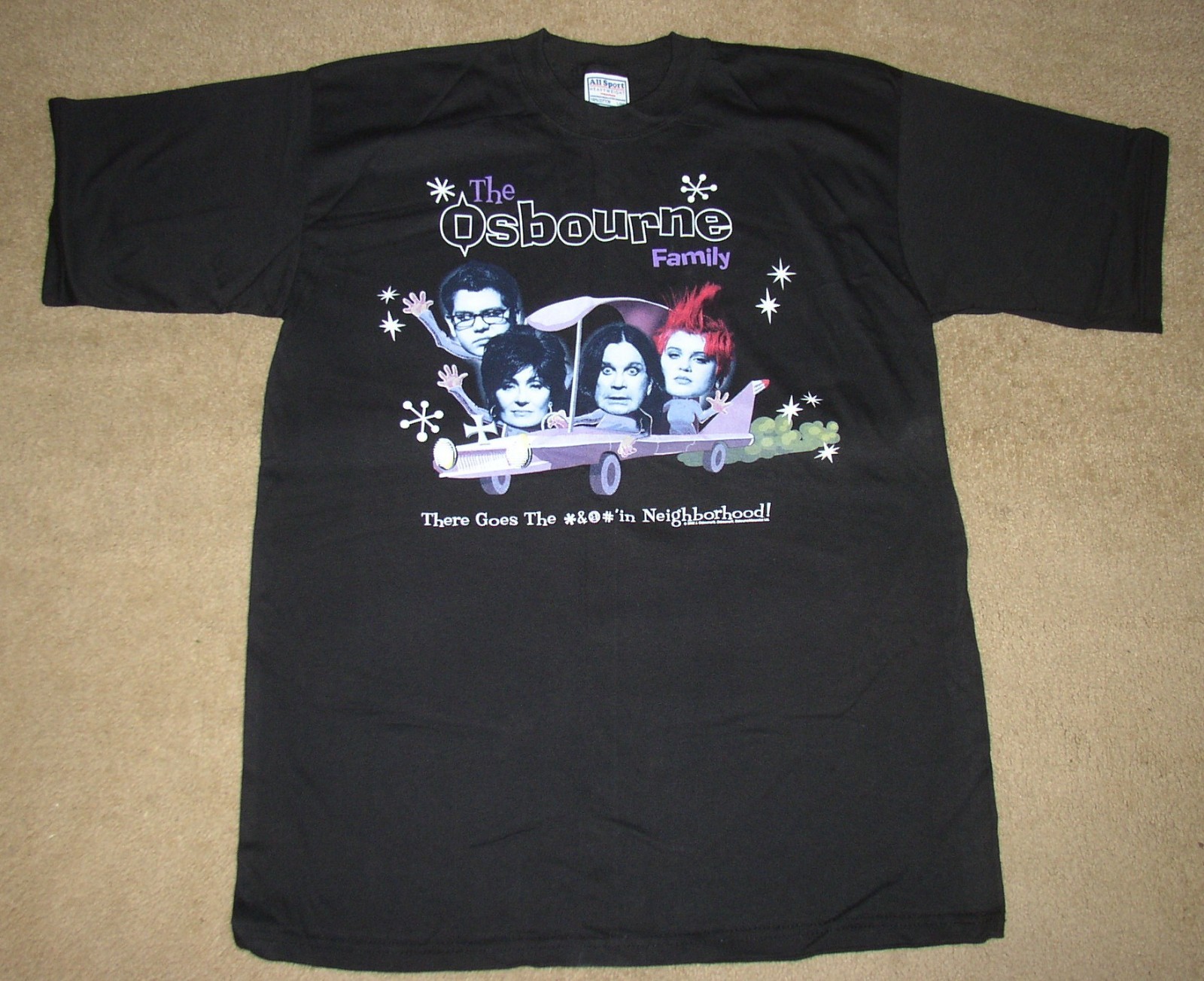 Vtg 2002 Osbourne Family CAR Shirt Men LARGE MTV TV Show Ozzy Y2K NEW OLD STOCK gallery