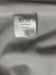Bylt Shirt Mens Size Medium White Drop Cut Short Sleeve Crew Neck Tee Midweight
