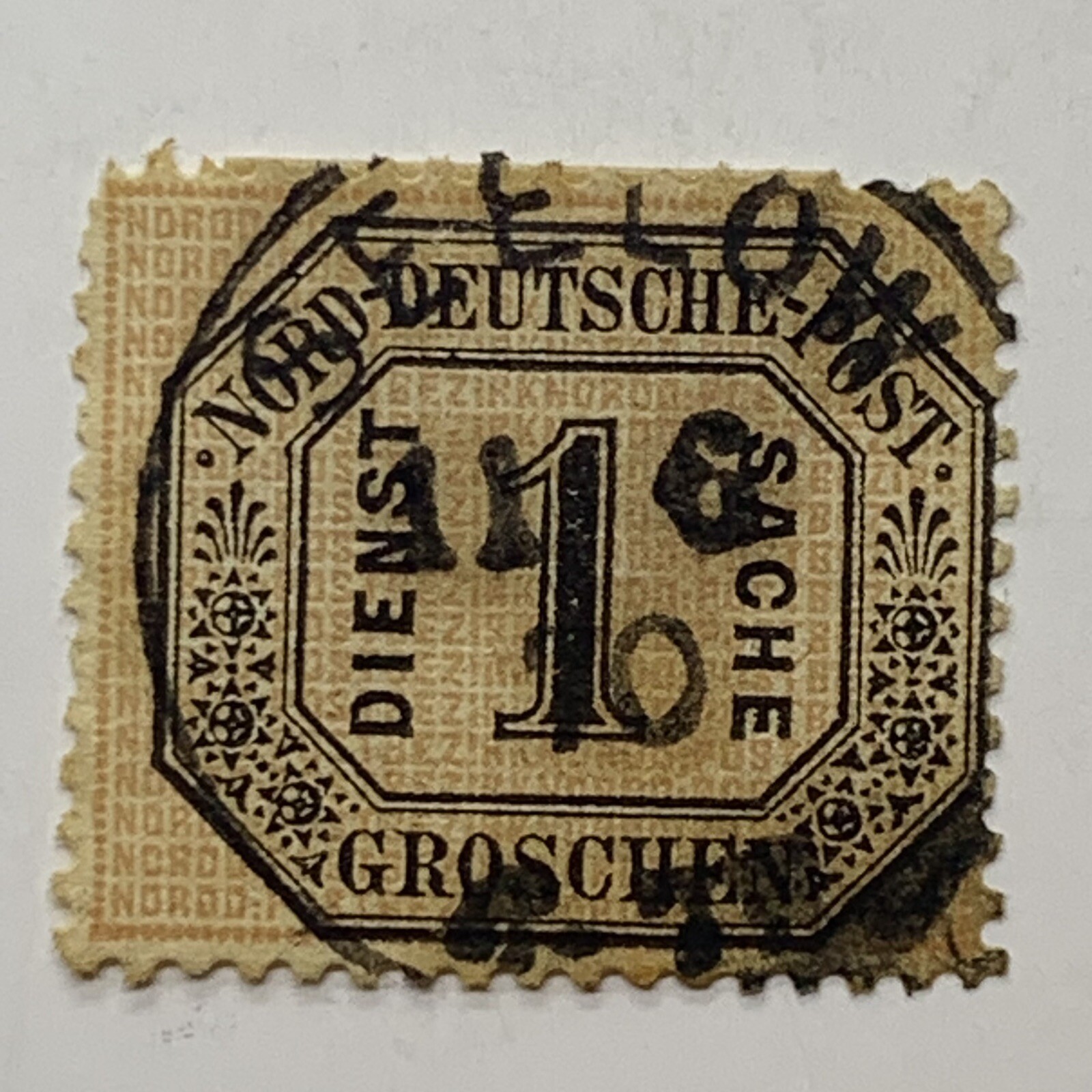 1870 NORTH GERMAN CONFEDERATION STAMP #O4 WITH SEELOW SOTN BULLSEYE CANCEL