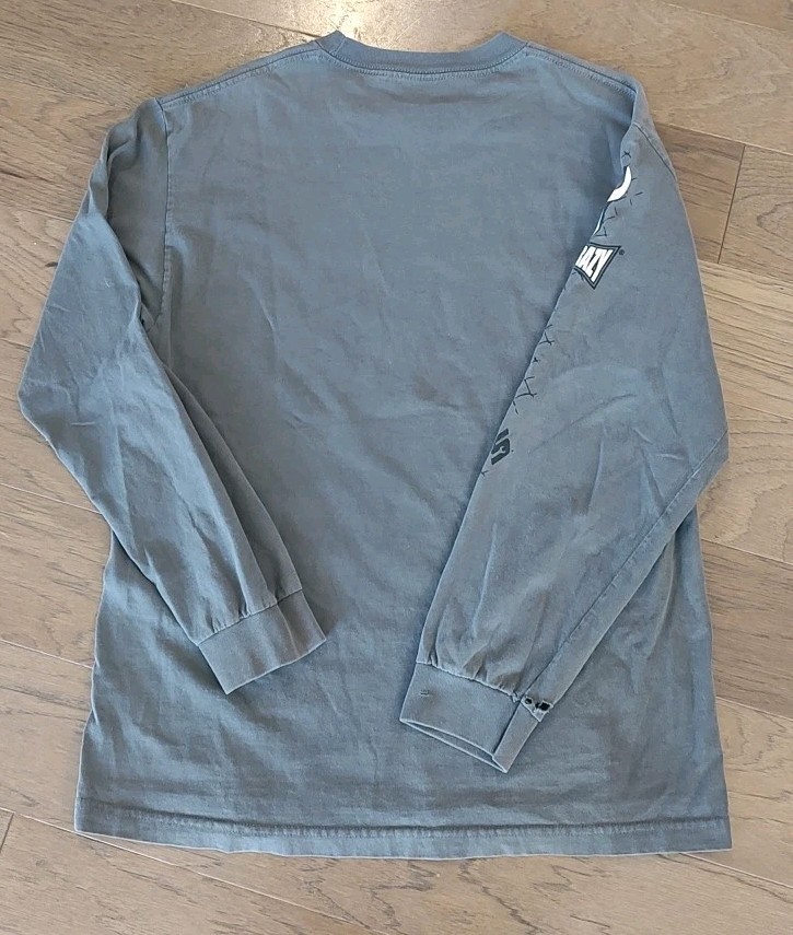 Snap-On Tools Long Sleeve Shirt Medium/Large Gray Workwear HOLES See Measurement gallery