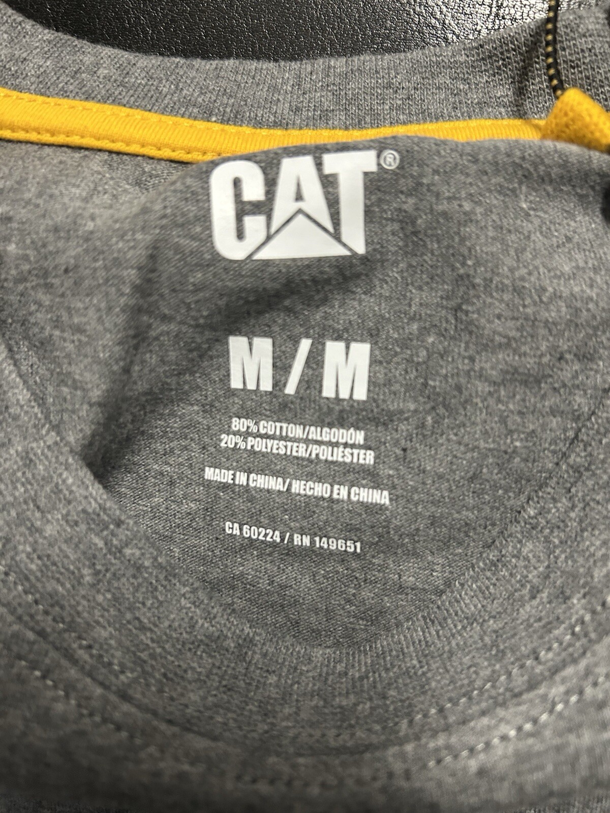 CAT Caterpillar Men's Relaxed Fit T Shirt, Color Gray, Size Medium, Durable. ￼ gallery
