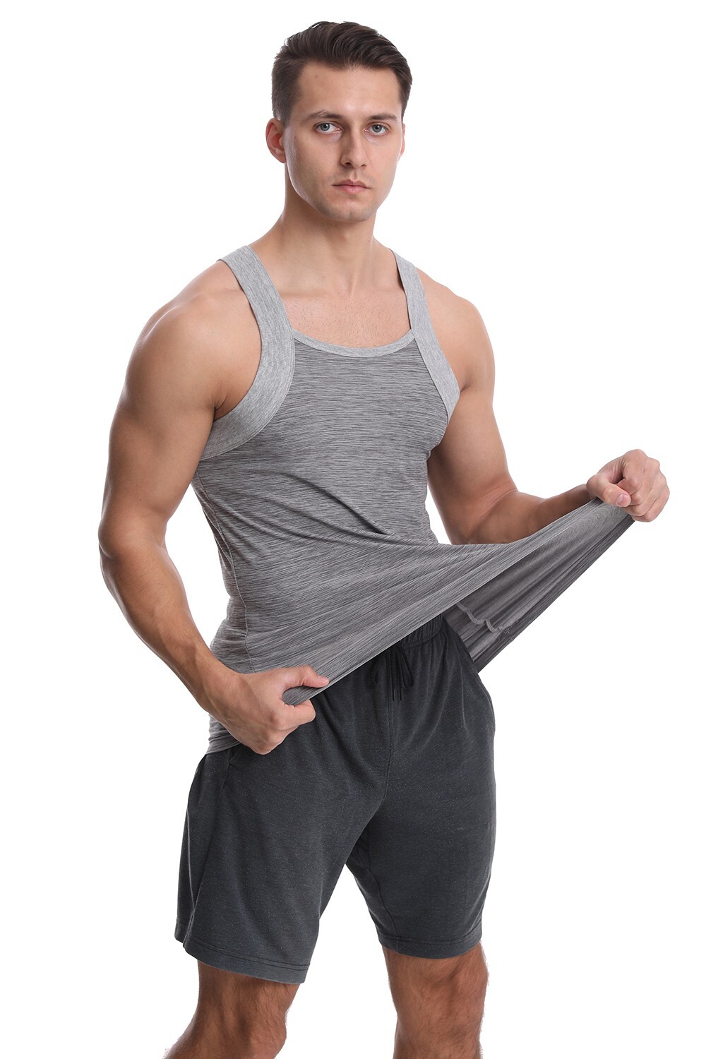 Different Touch Men's 3 Pack Dry Fit Square Cut G-unit Style Tank Top A-shirts gallery