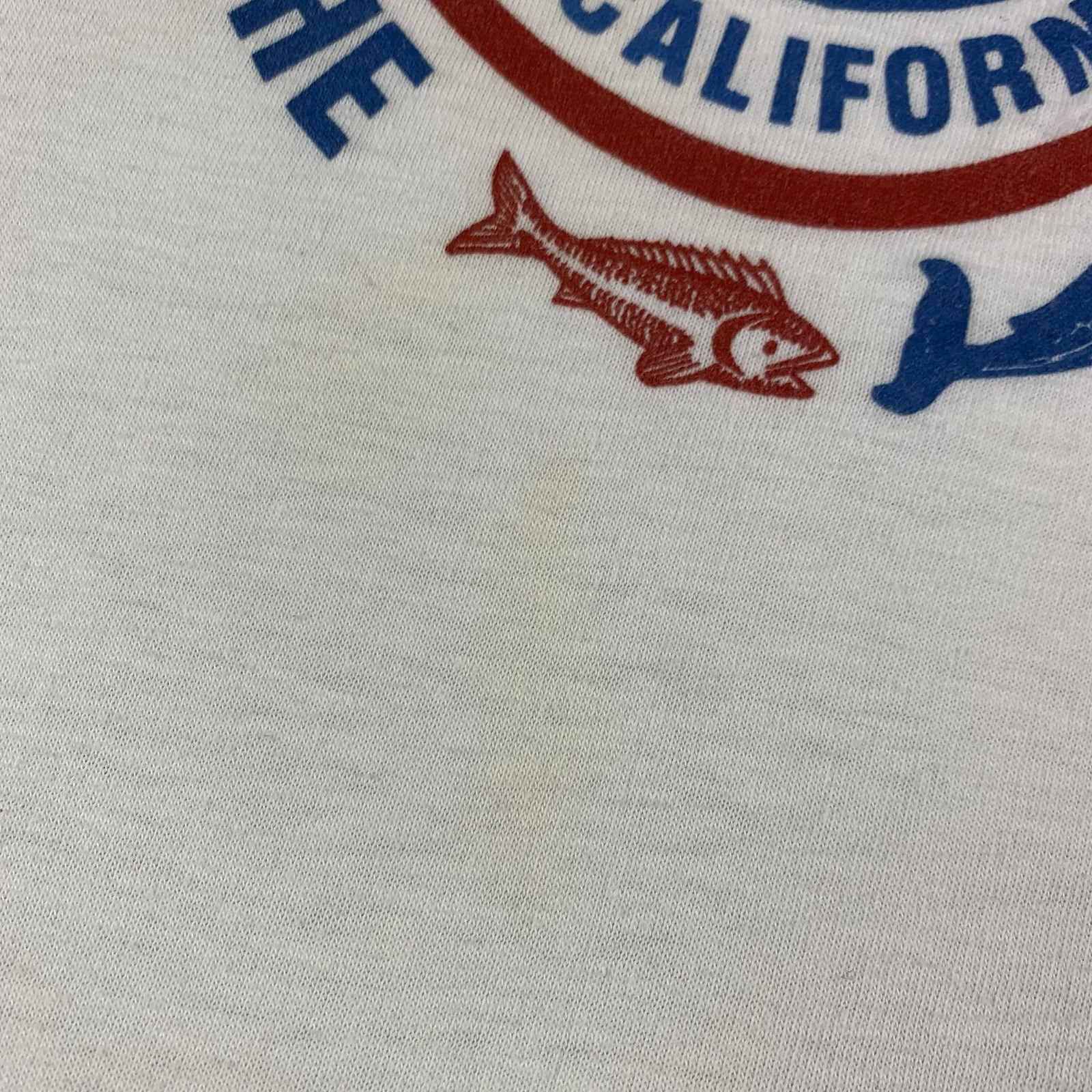vtg 80s SAC Sportsfishing Assoc of California Sport-T White Single Stitch gallery