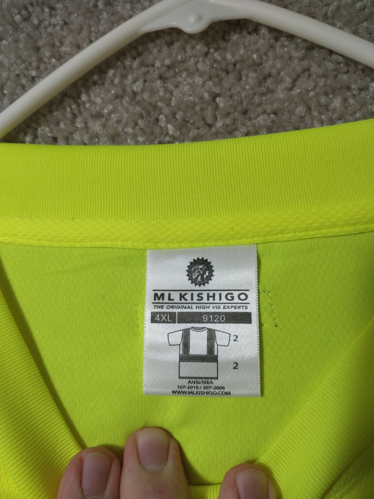 Kishigo High Performance Shirt Men's 4XL Yellow Hi-Vis PPE Reflective 9120 gallery
