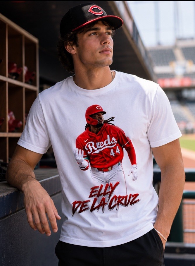 Elly De La Cruz Cincinnati Reds Graphic White T-Shirt Unisex All Sizes New gallery