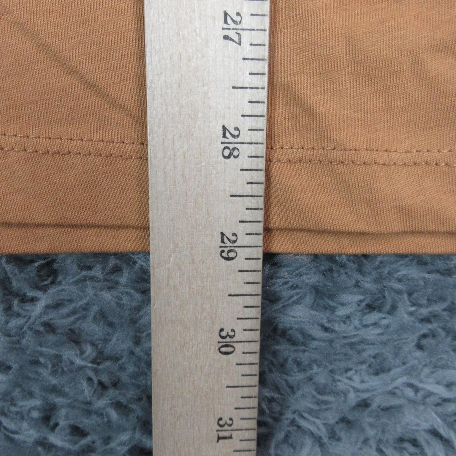 MTAILOR Shirt Mens Large Brown 100% Cotton Long Sleeve Crewneck Solid Tee NWOT gallery