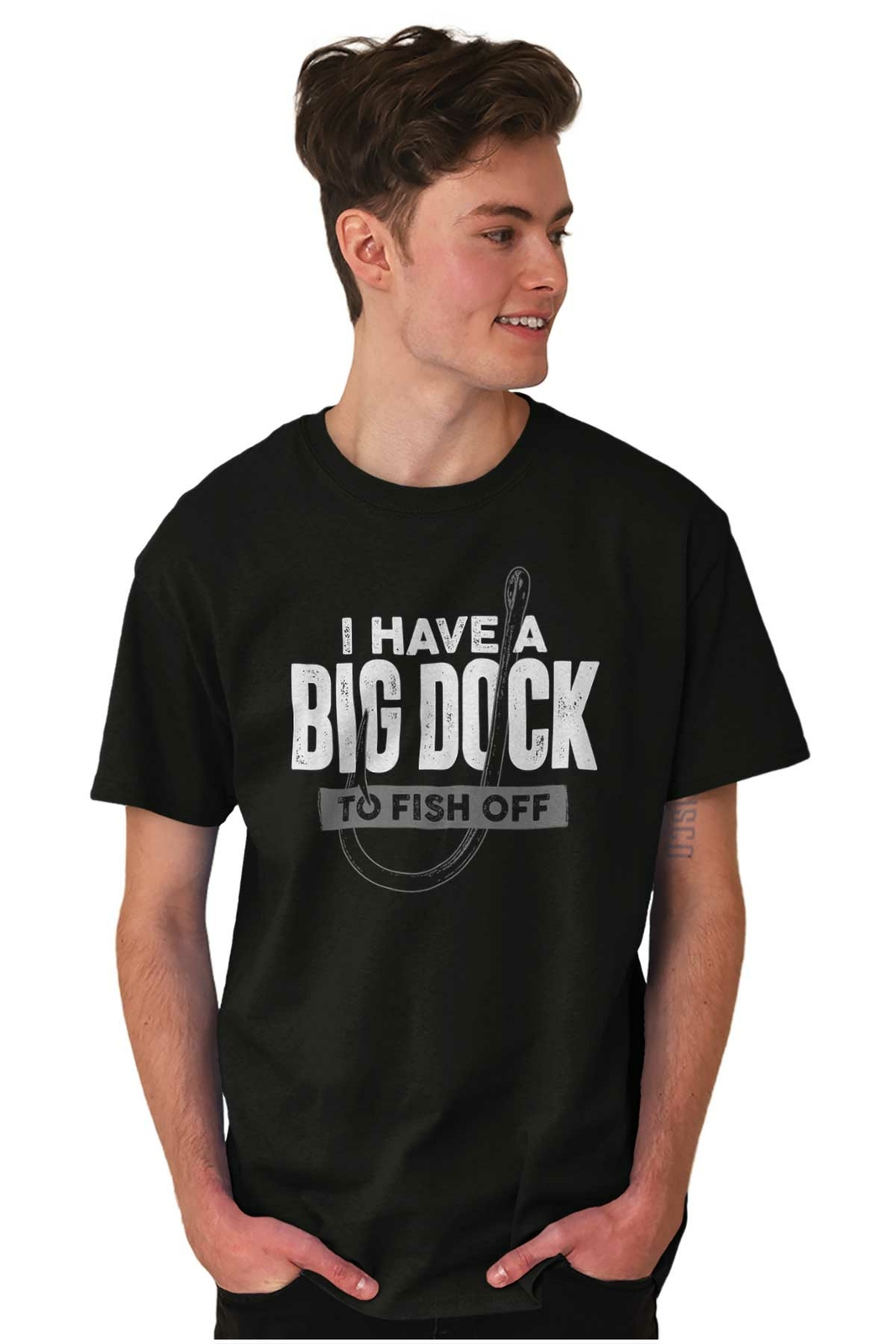 Dirty Fishing Joke Funny Big Dock Fish Gift Mens Casual Crewneck T Shirts Tees gallery