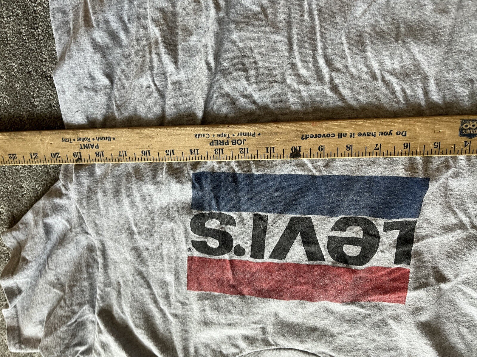 Levis Shirt Adult Large Gray Big Logo Crew Neck Tee Men Solid gallery