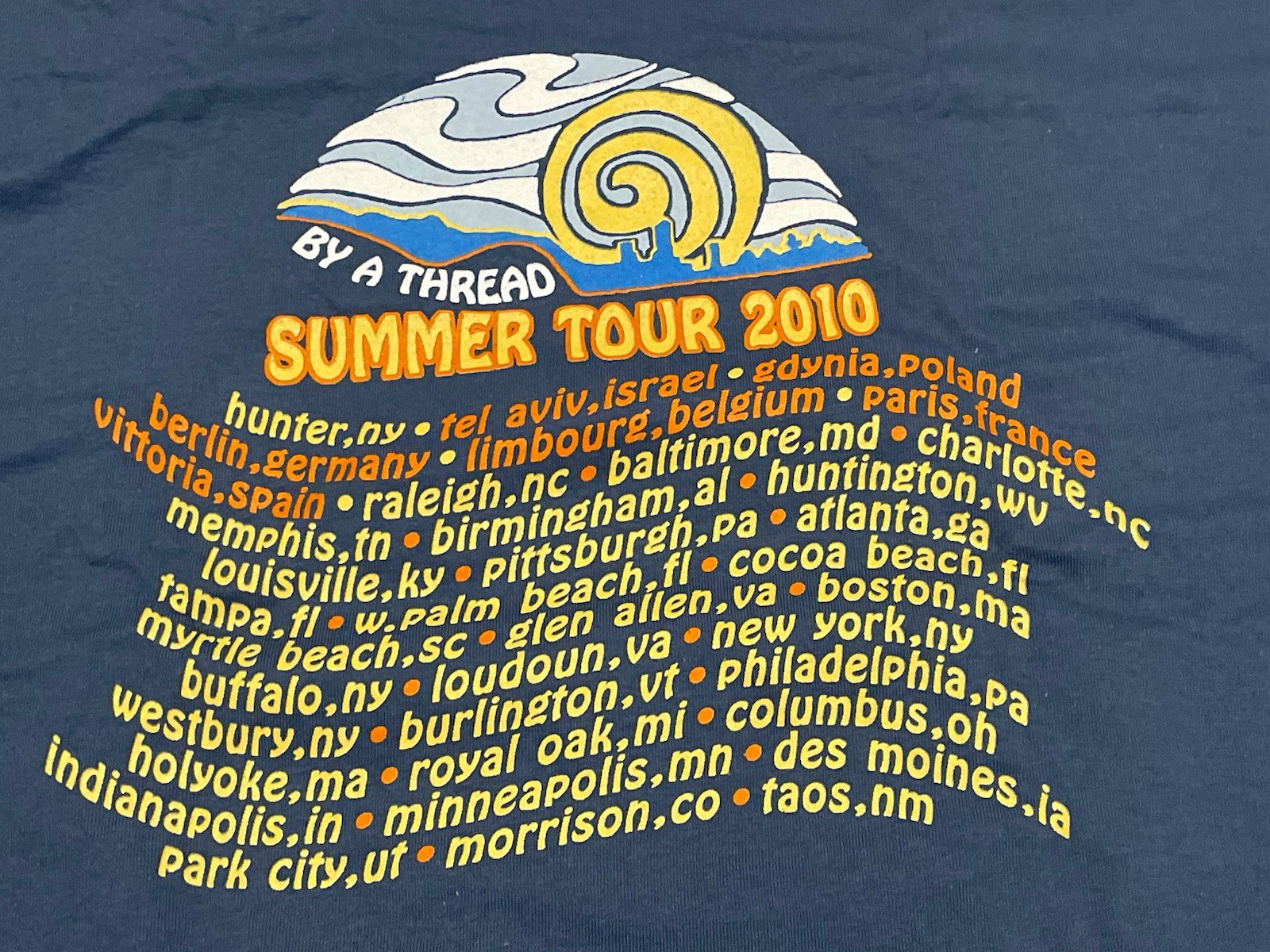 Gov't Mule Blue T-Shirt 2010 By A Thread Summer Tour Concert Government, XL gallery