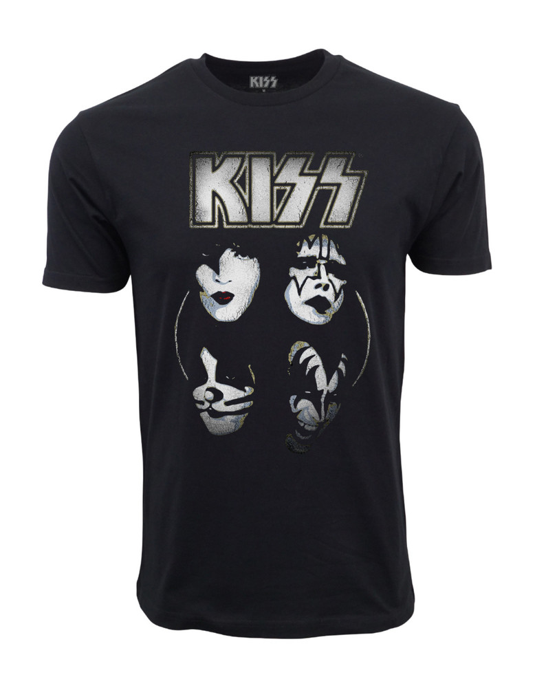 KISS SHADOWED FACES GRAPHIC TEE T SHIRT