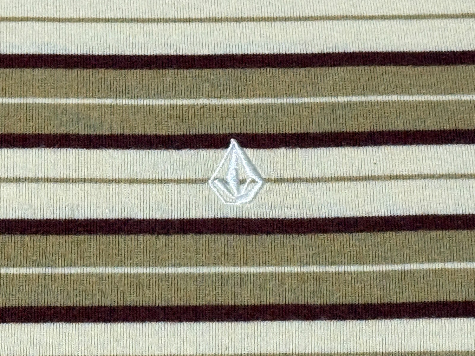 VOLCOM - Men's T-shirt SIZE L - LARGE - Yellow / Red - Striped - True to This gallery
