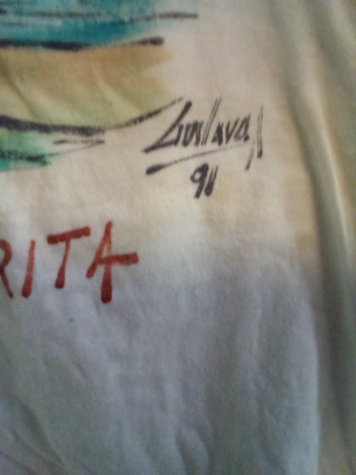 VENEZUELA VINTAGE RARE TSHIRT HANDPAINTED gallery