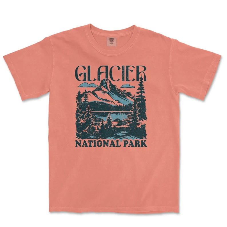 Glacier National Park Comfort Tee Vintage Style Shirt Nature Hiking gallery