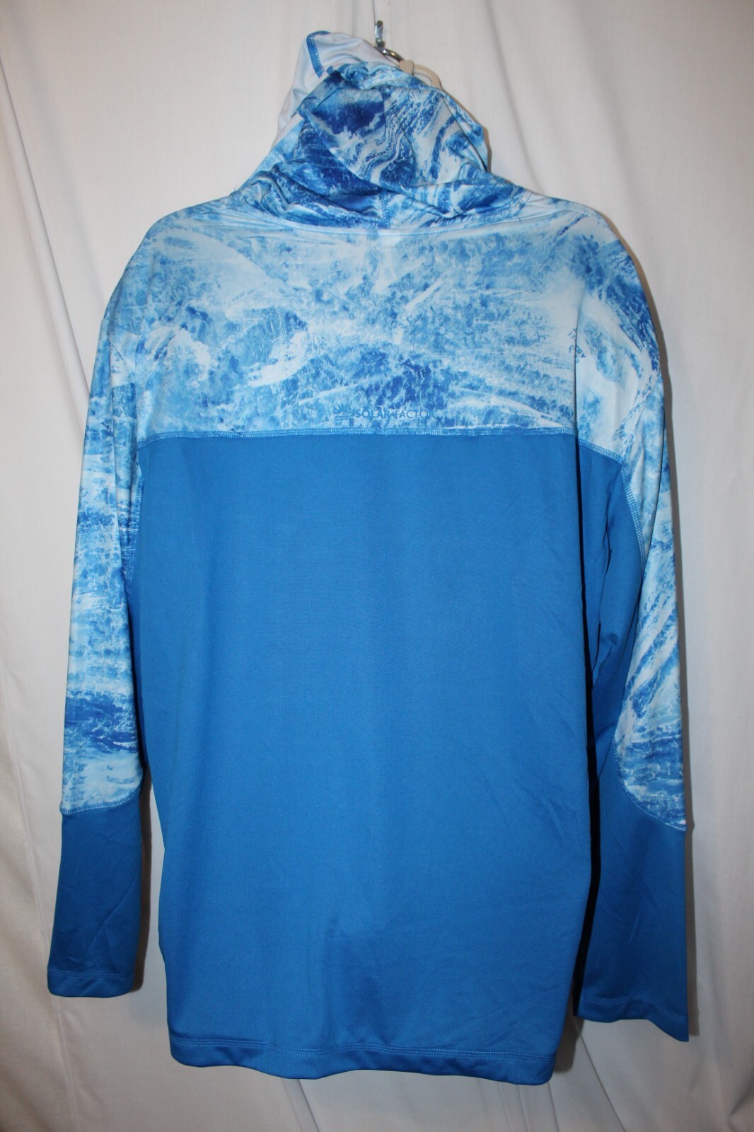 mens habit hidden cove LS poly fishing shirt M nwt blue water camo hoodie gallery