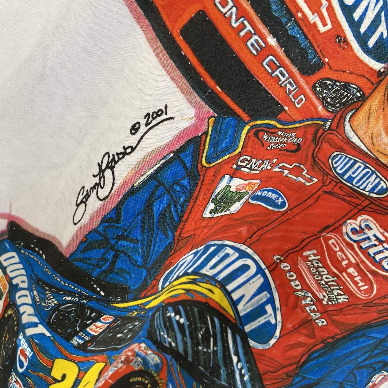 Vintage Nascar Jeff Gordon 2001 T-Shirt Size L NWOT NOS #24 Y2K Read gallery