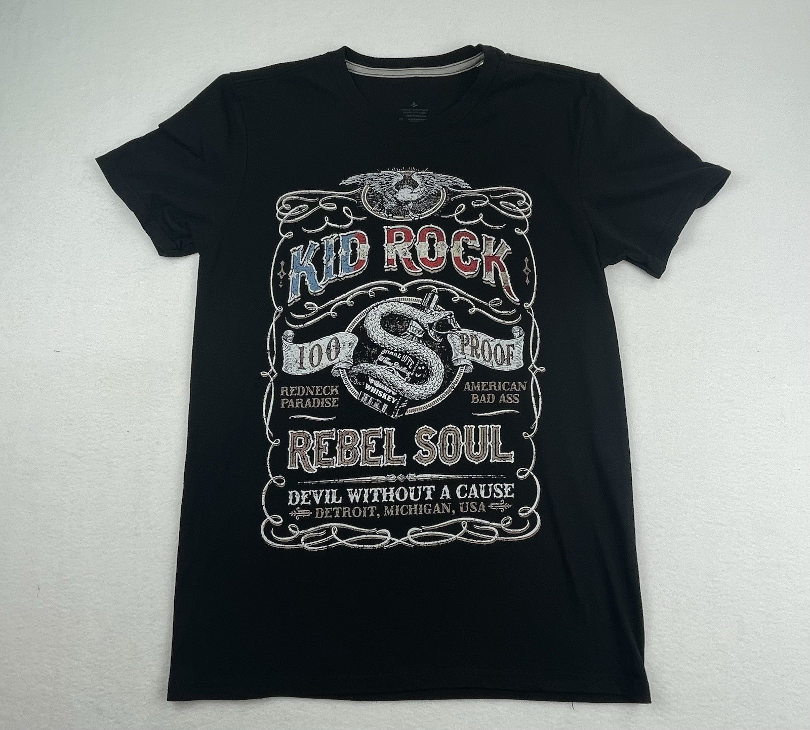Kid Rock 2013 Rebel Soul Detroit Original Concert T-Shirt Mens Size Small