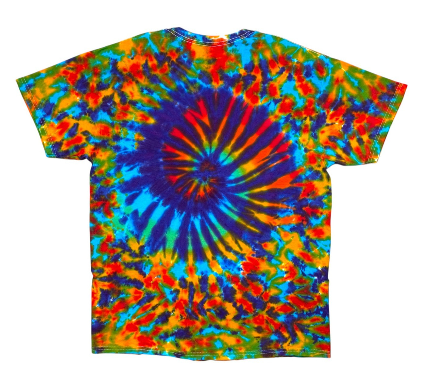 Tie Dye Shirt | Rainbow Spiral Blotter | Handmade | Unisex | Tall | Women's gallery