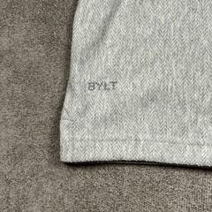 BYLT Mens Brushed Herringbone Box Tee Mid Heather Grey Size Large NEW