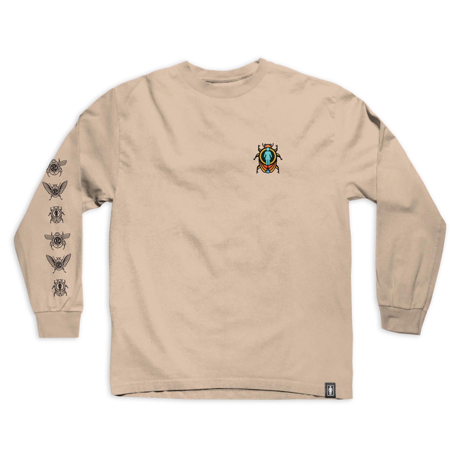 Girl Skateboards Longsleeve Shirt Beetle Attack Cream gallery