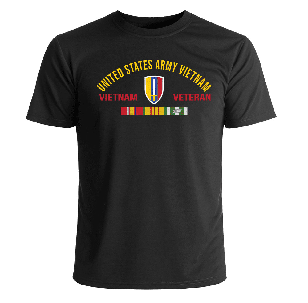 USARV Vietnam Veteran with Ribbons T-Shirt Officially Licensed gallery