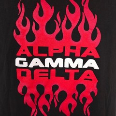 Alpha Gamma Delta T Shirt Size Medium Black Alpha Gam Womens Fraternity