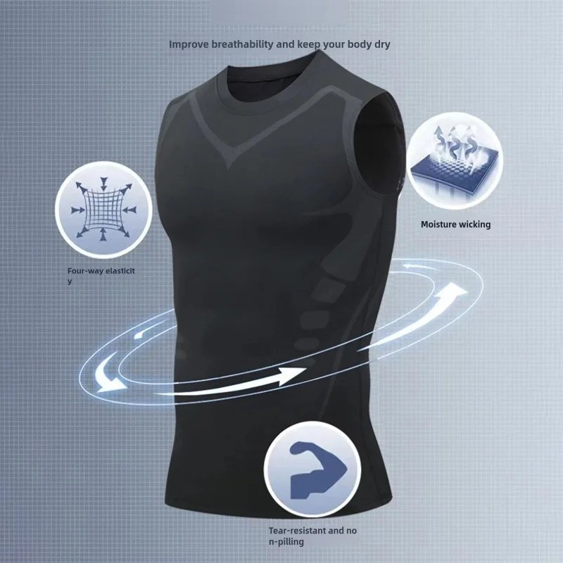 Shaperluv Male Shaper Tank Chest Gynecomastia Compression Tank Top gallery