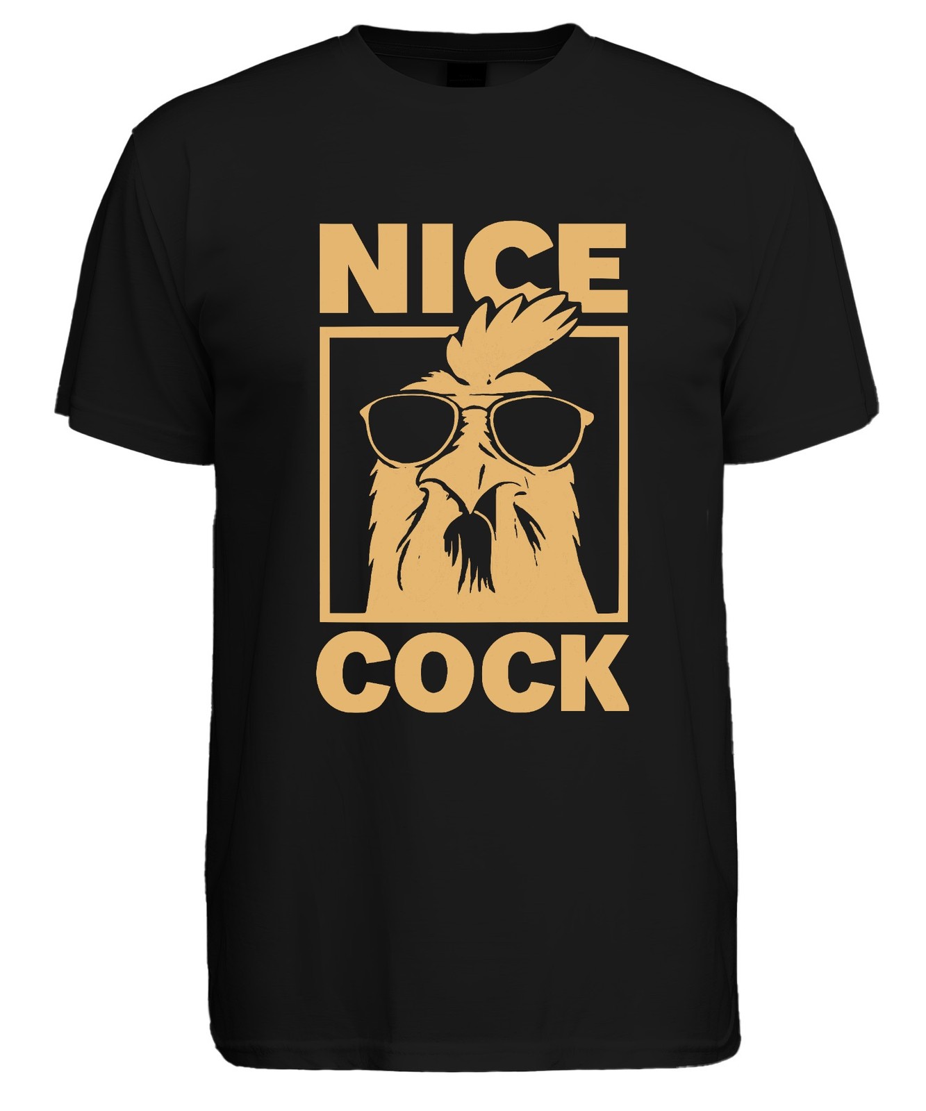 Nice Cock Funny Rooster Sunglasses Farm Gift Retro Mens T-Shirt gallery