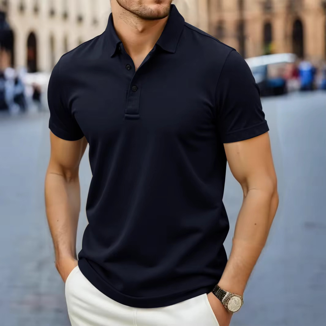 Men's Summer Breathable Polo Shirt Business Casual Lightweight Comforts Fun Gift gallery