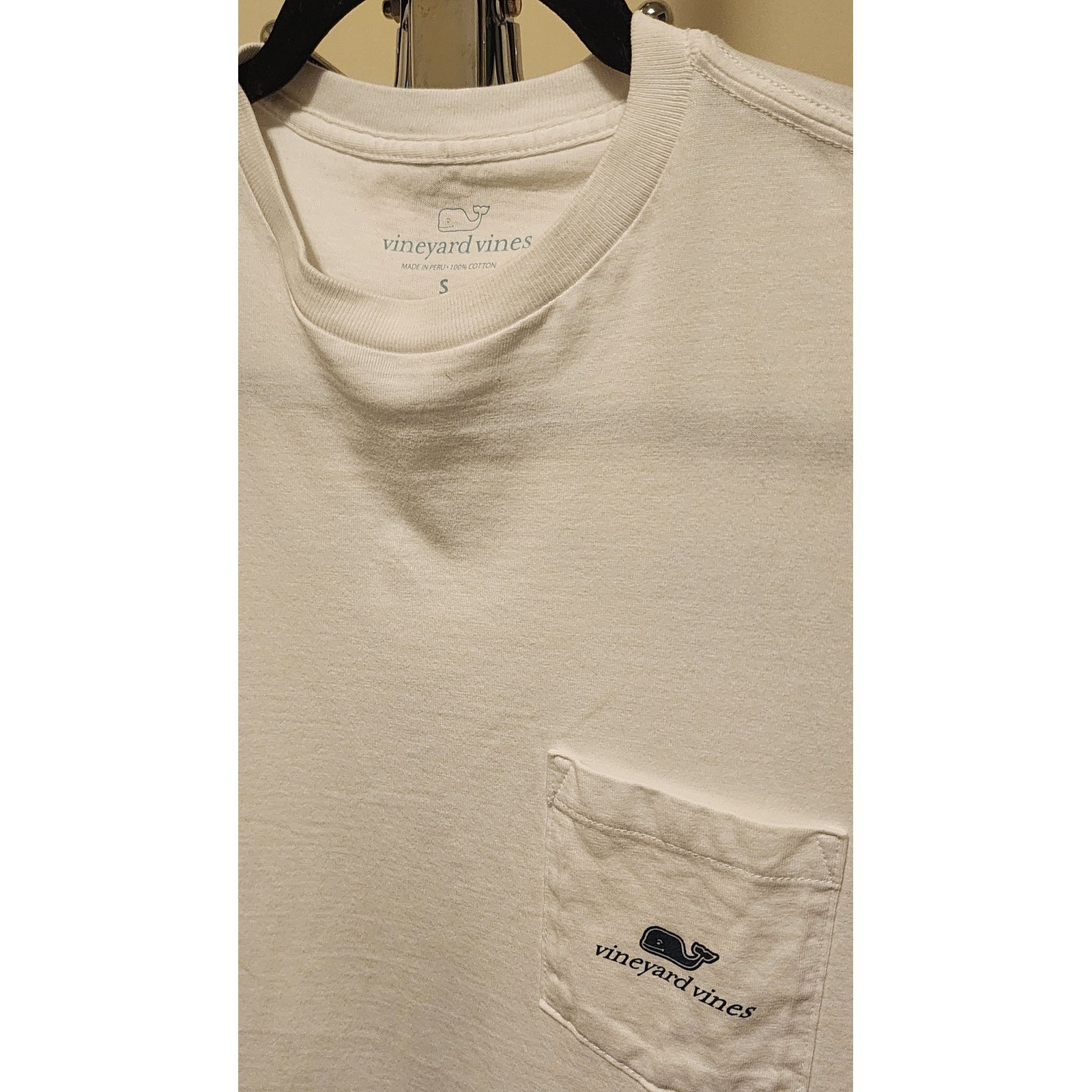 Vineyard Vines Mens White I Whale Golfing Short Sleeve Pocket T-Shirt Small gallery