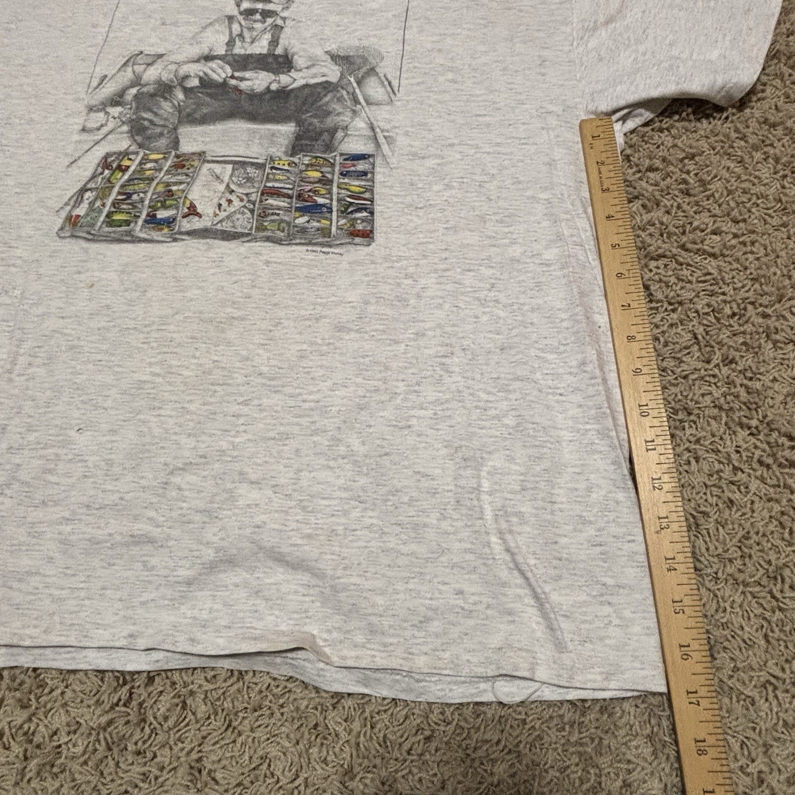 So Many Lures So Little Time Oneita Graphic T Shirt Men's Size XXL Made In USA gallery