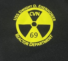 Sport-Tek USS Dwight D. Eisenhower CVN 69 Reactor Dept. Large Black T-Shirt Navy