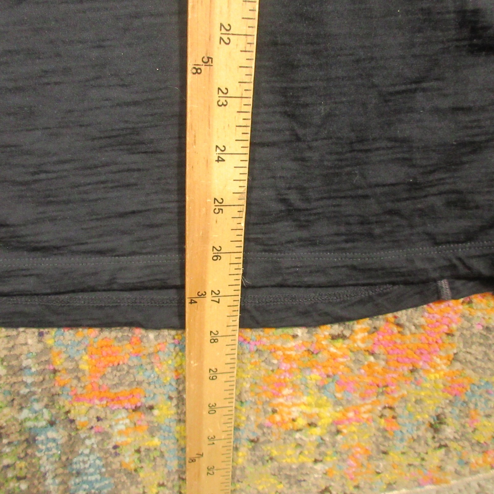 QOR Black Merino Wool Nylon Blend Crew-Neck T-Shirt Men's M Short Sleeve Holes* gallery