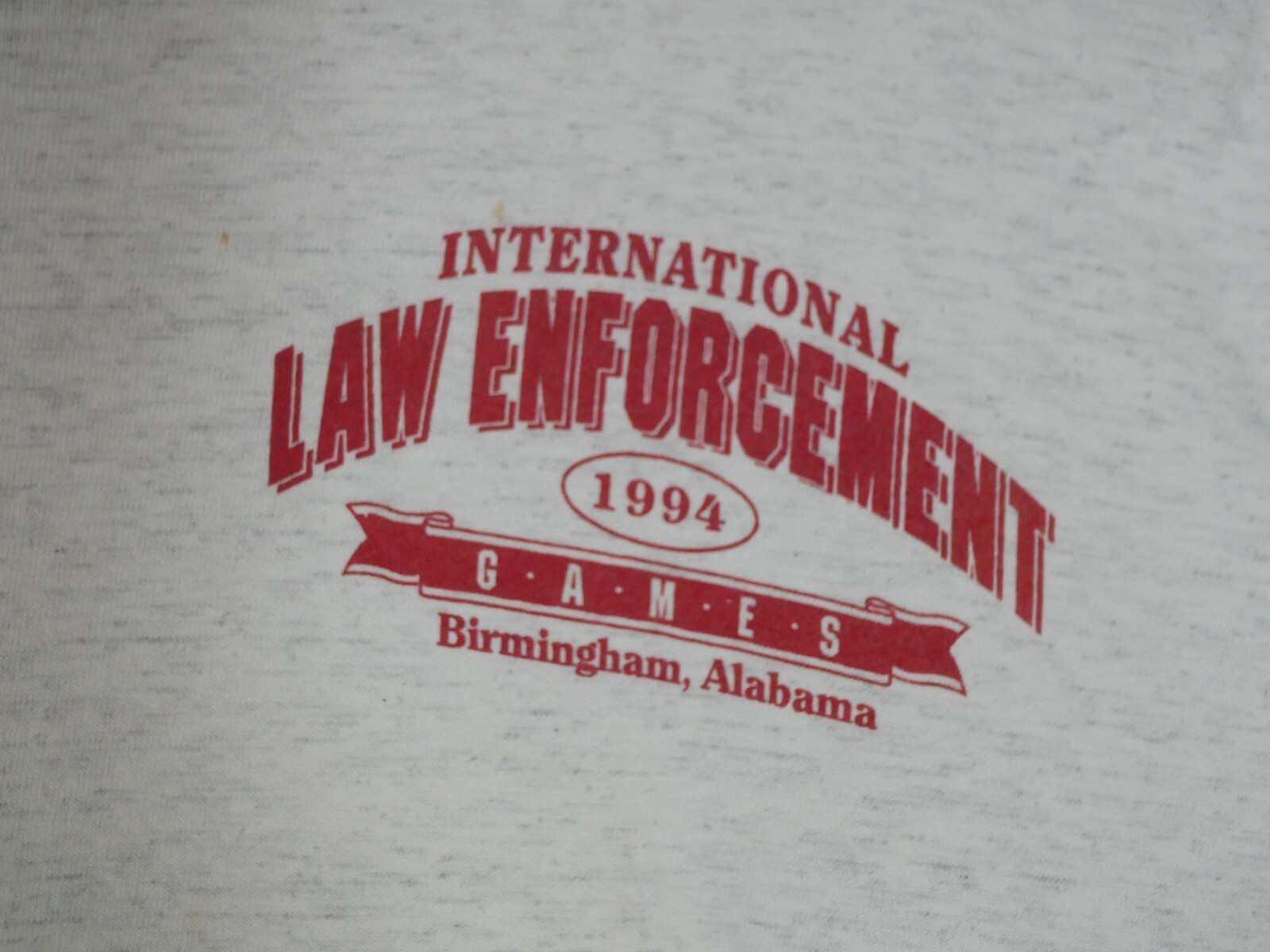 Vtg 1994 Single Stitch International Law Enforcement Games Birmingham AL T-shirt
