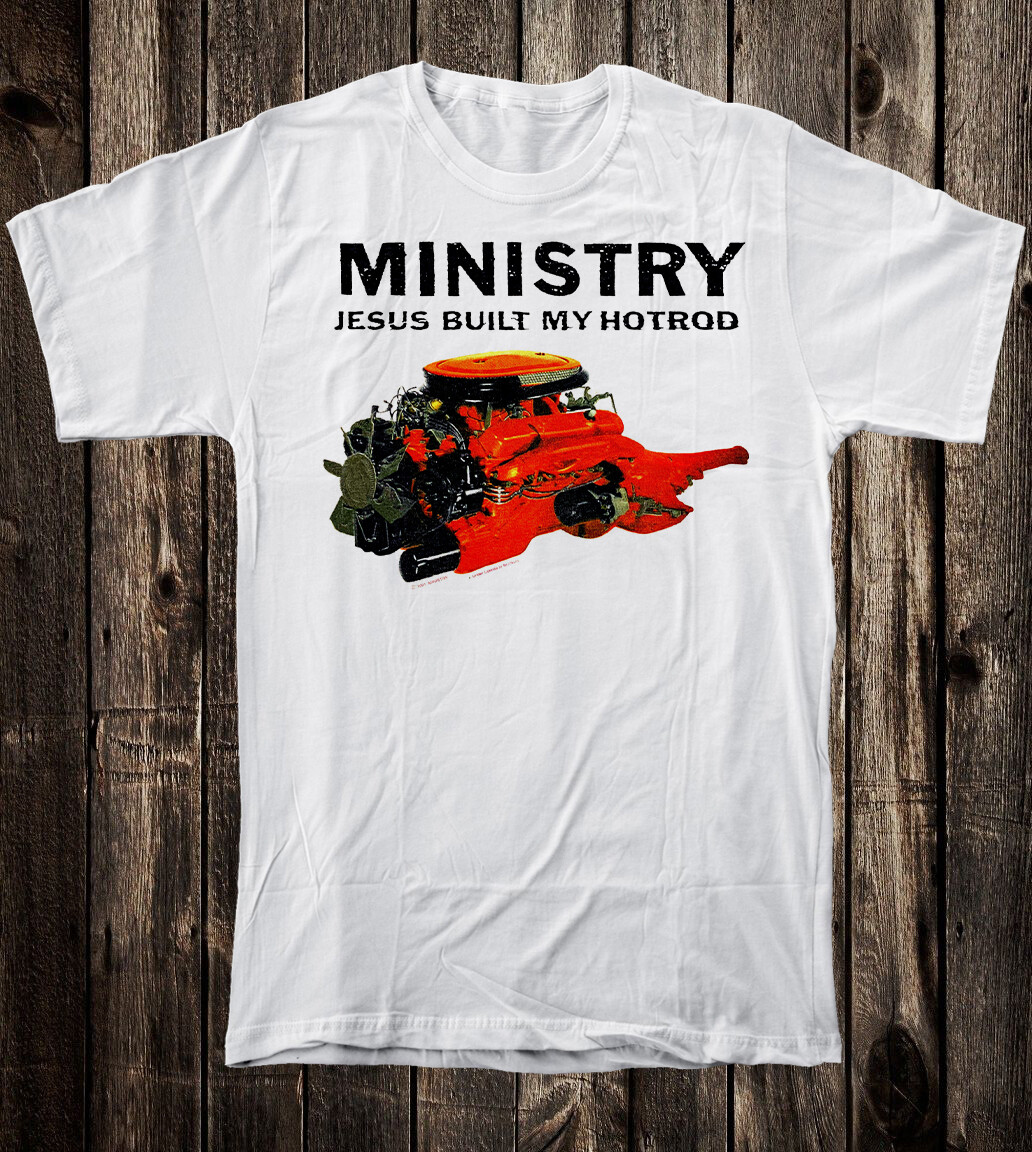 Retro Tee T Shirt 100% Cotton 80’s 90’s Style Ministry Jesus Built My Hot Rod