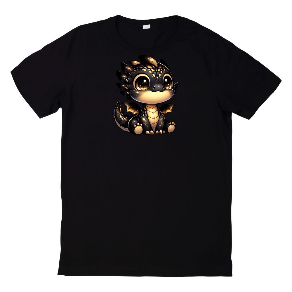 Cute Baby Dragon Black And Gold T Shirt gallery