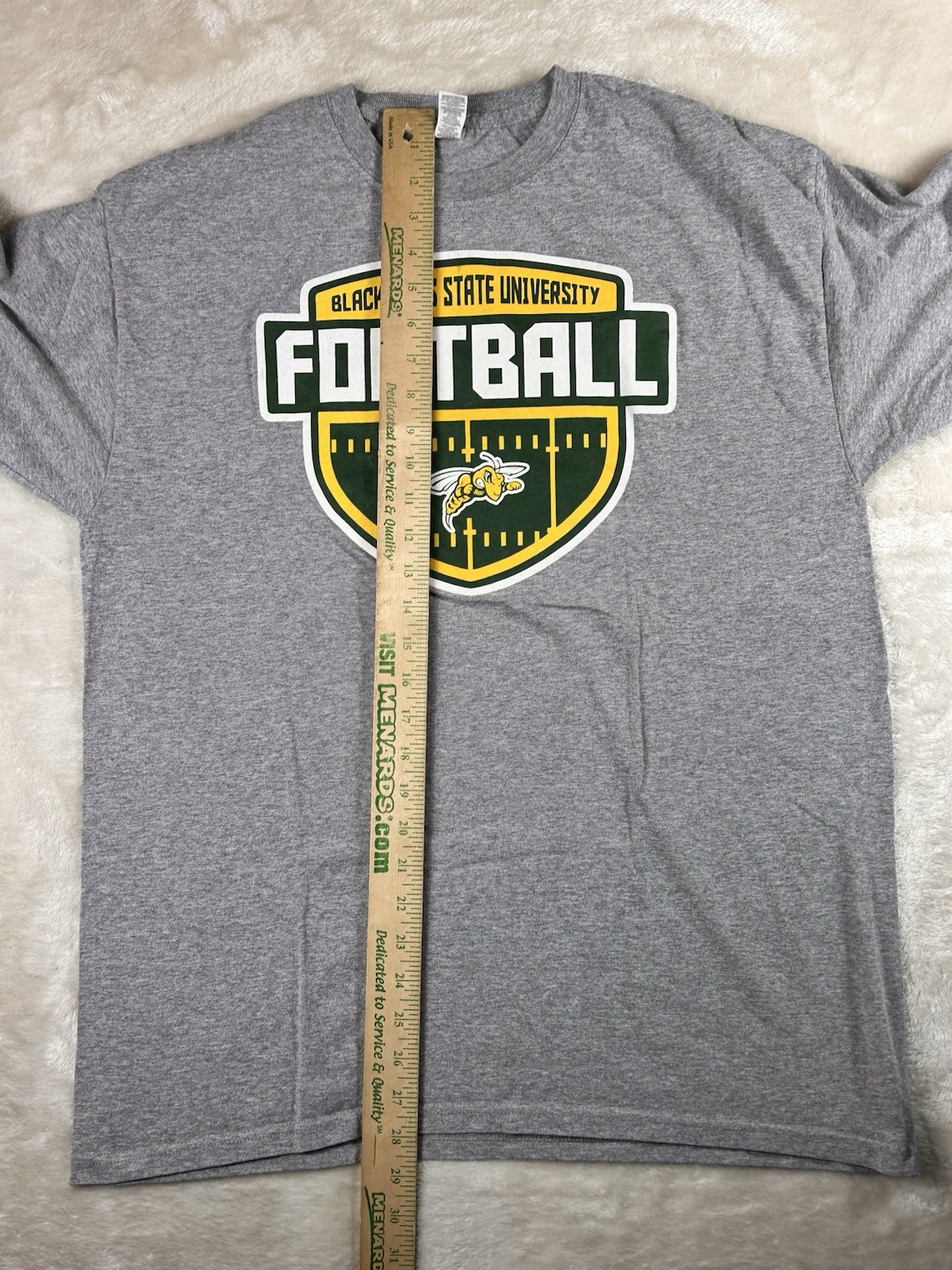 Black Hills State University Yellow Jackets Gray T Shirt Men’s Sz L Football gallery