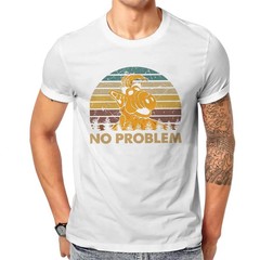Mens ALF Animated Series No Problem Hipster Oversized Streetwear T Shirts O Neck